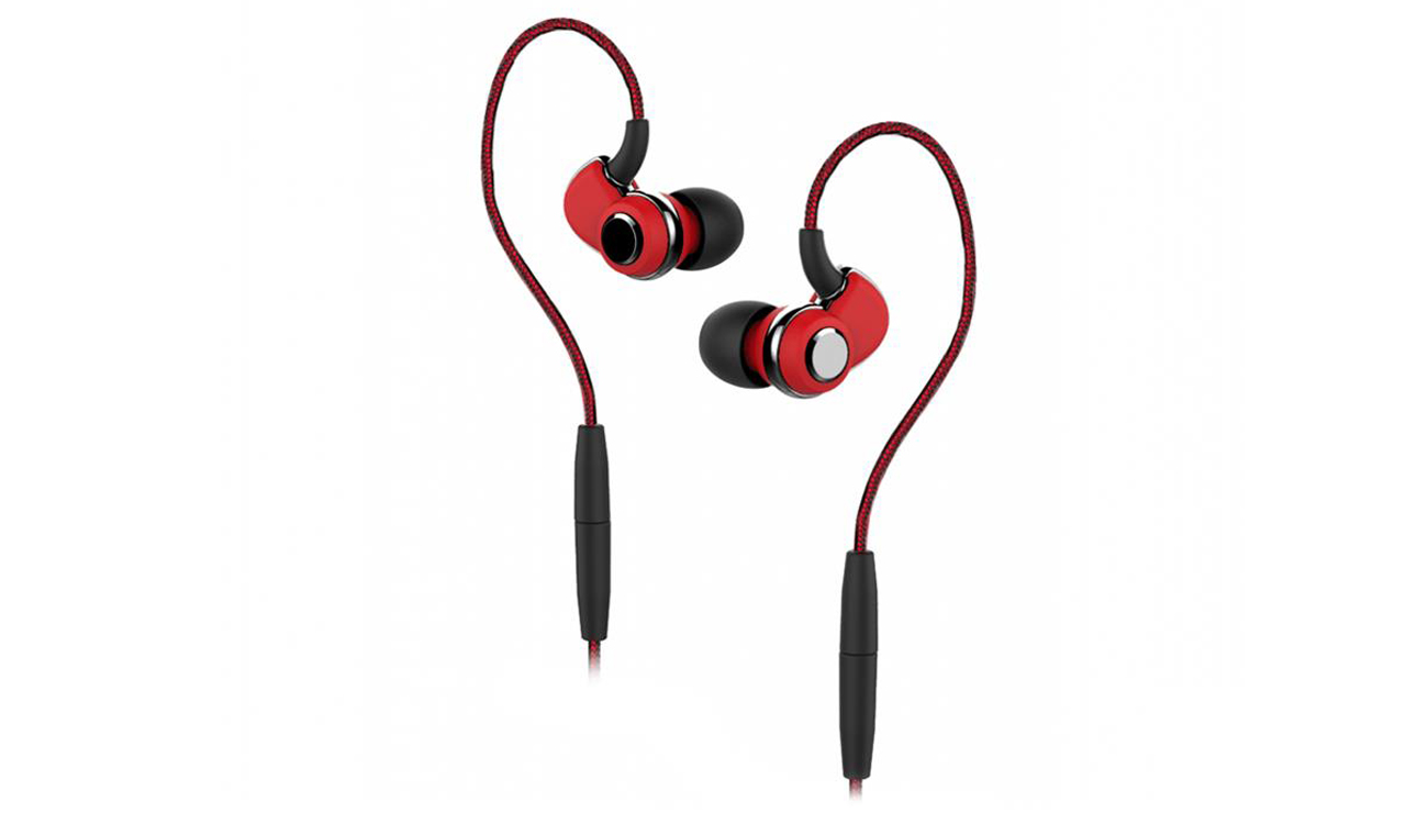 czerwone słuchawki dokanałowe SoundMagic ST30