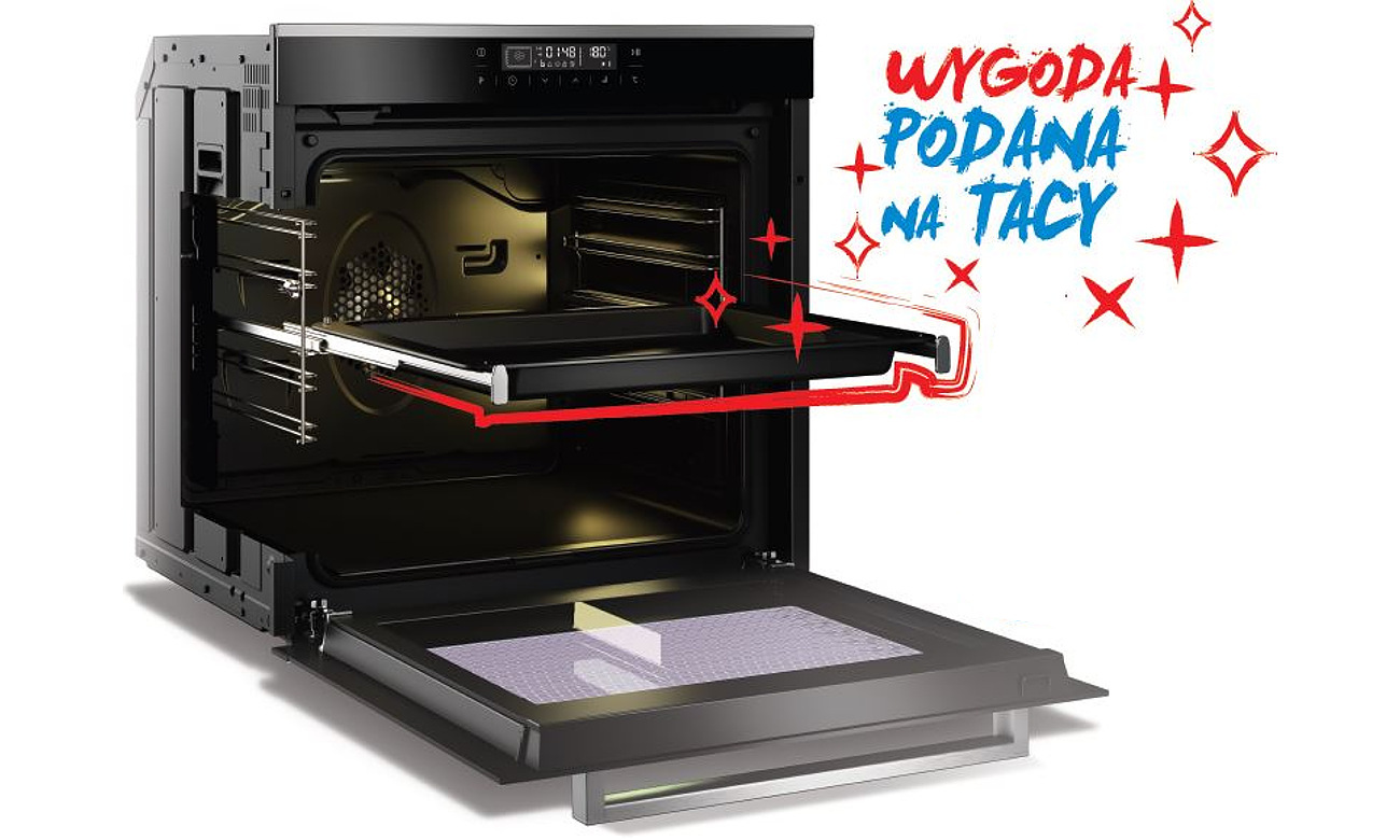 Piekarnik Beko BIM36300XCS posiada prowadnice teleskopowe