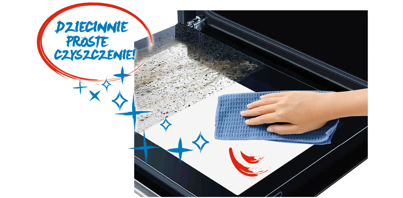 Drzwi z pełnego szkła w Piekarniku Beko BIM36300XCS