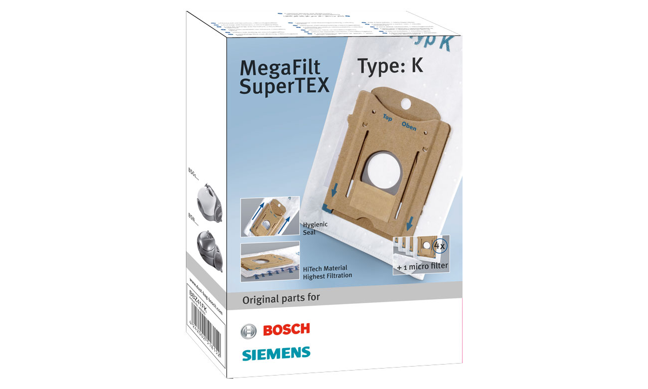 Odkurzanie z workiem Bosch BBZ41FK Type K