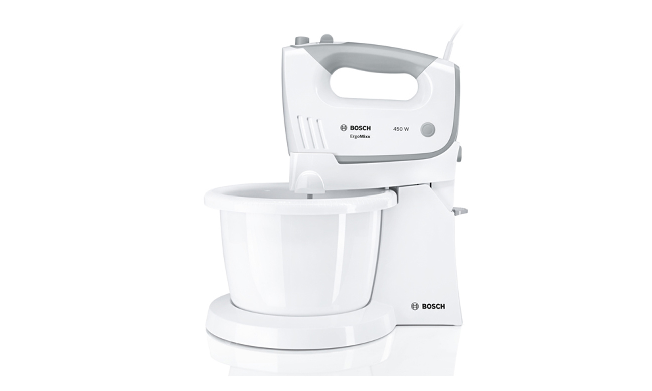 Mikser ręczny Bosch MFQ36490 450W biało-szary z misą nowoczesny design