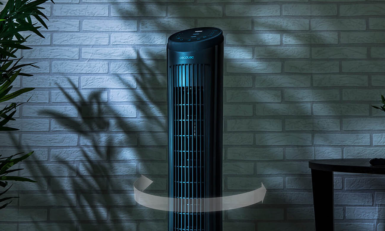 Elegancki wentylator wieżowy Cecotec ForceSilence 9090 Skyline z uchwytem
