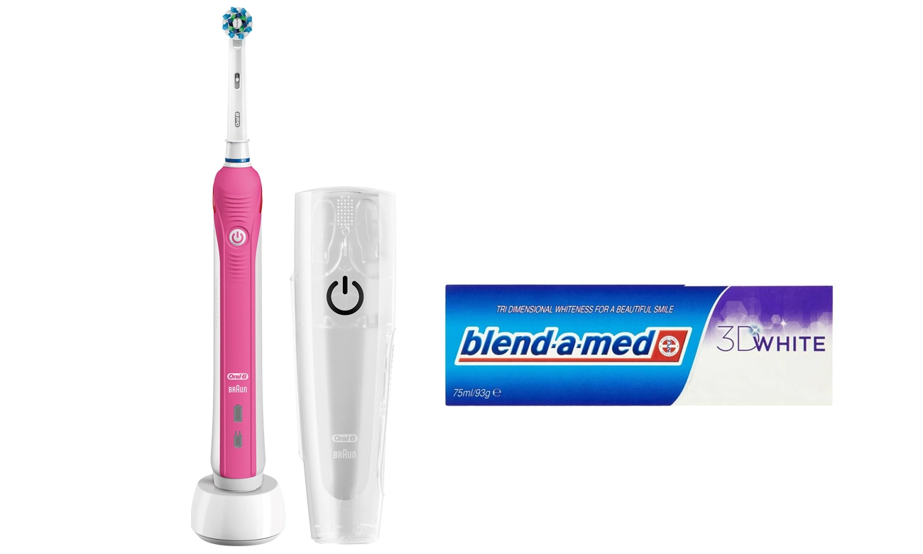 Zestaw Oral-B szczoteczka Pro 2500 Pink + Pasta