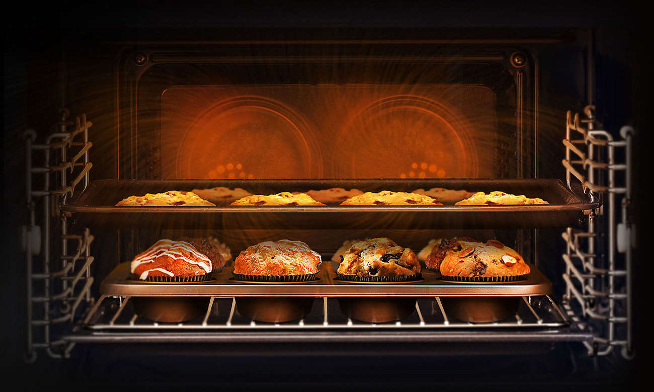 dwa termoobiegi piekarnika z mikrofalą Samsung NV75K5541RB