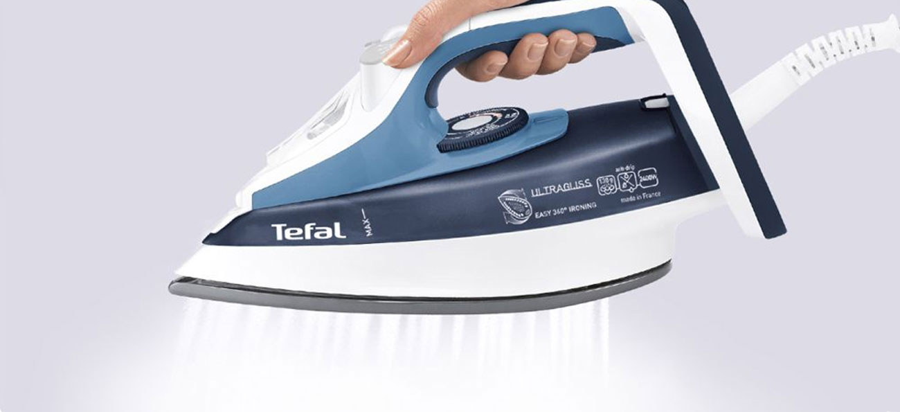 silne uderzenie pary w żelazku Tefal Ultragliss FV 4880D0