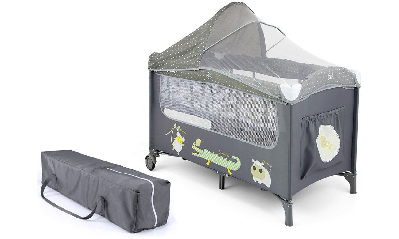 Łóżeczko turystyczne Milly Mally Mirage Deluxe Gray