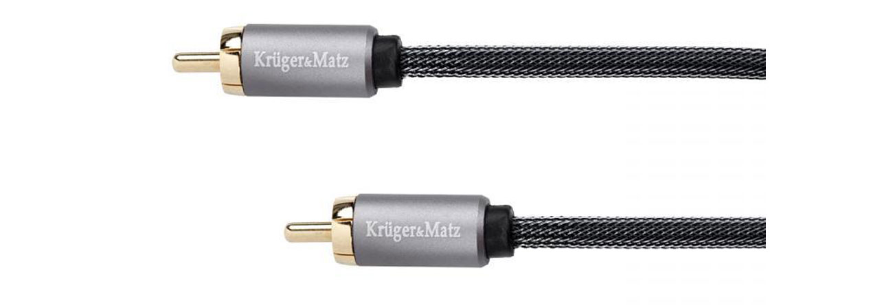 Kabel 1RCA-1RCA cinch o długości 0,5 metra Kruger&Matz KM0300