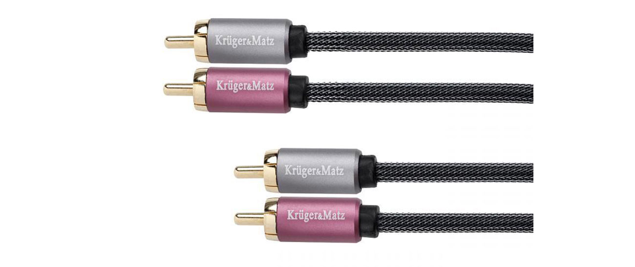Kabel 2RCA-2RCA cinch o długości 3 metry Kruger&Matz KM0306