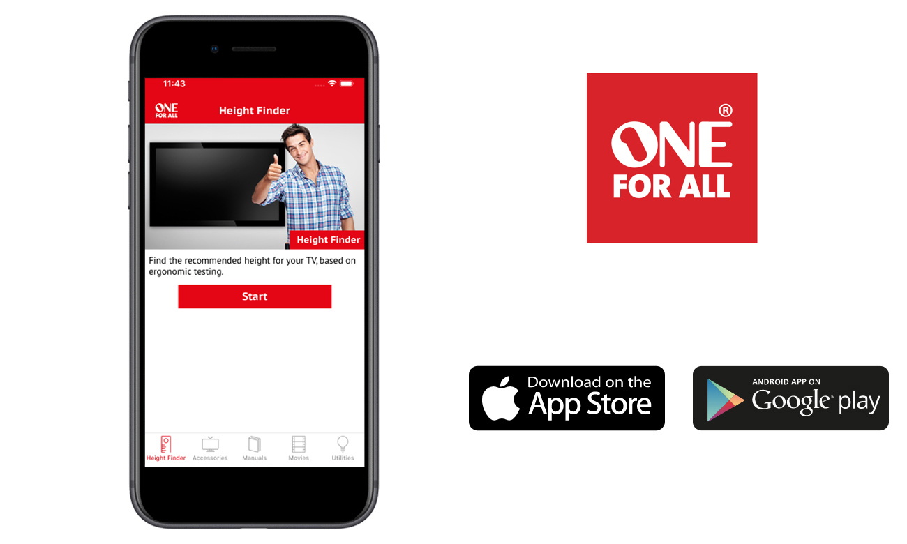 Uchwyt One For All WM6411 i aplikacja