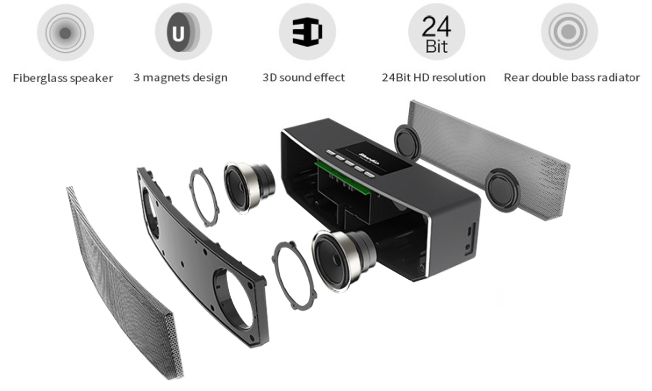 Dzwięk stereo z Bluedio CS-4