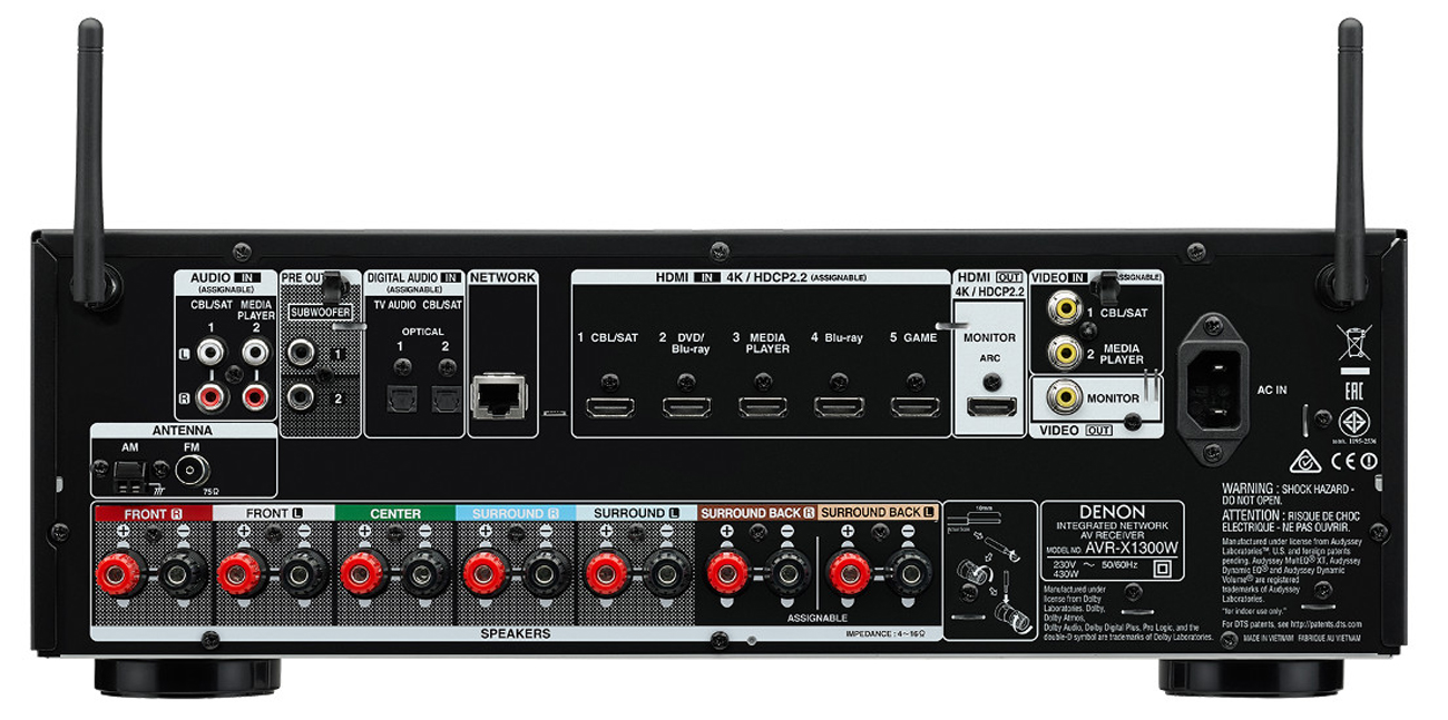 wzmacniacz z technologią dolby atmos Denon AVR-X1300W