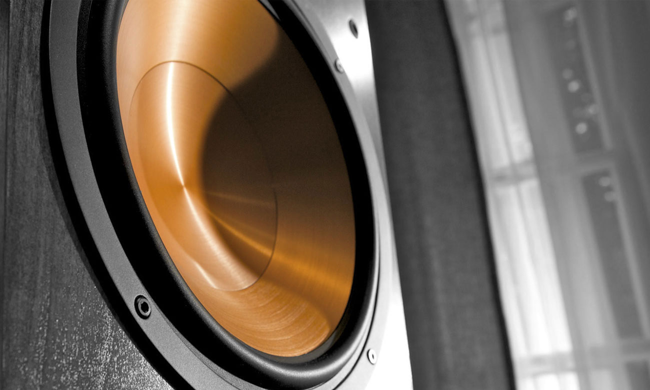Mocny, 300 W subwoofer Klipsch R-10SW