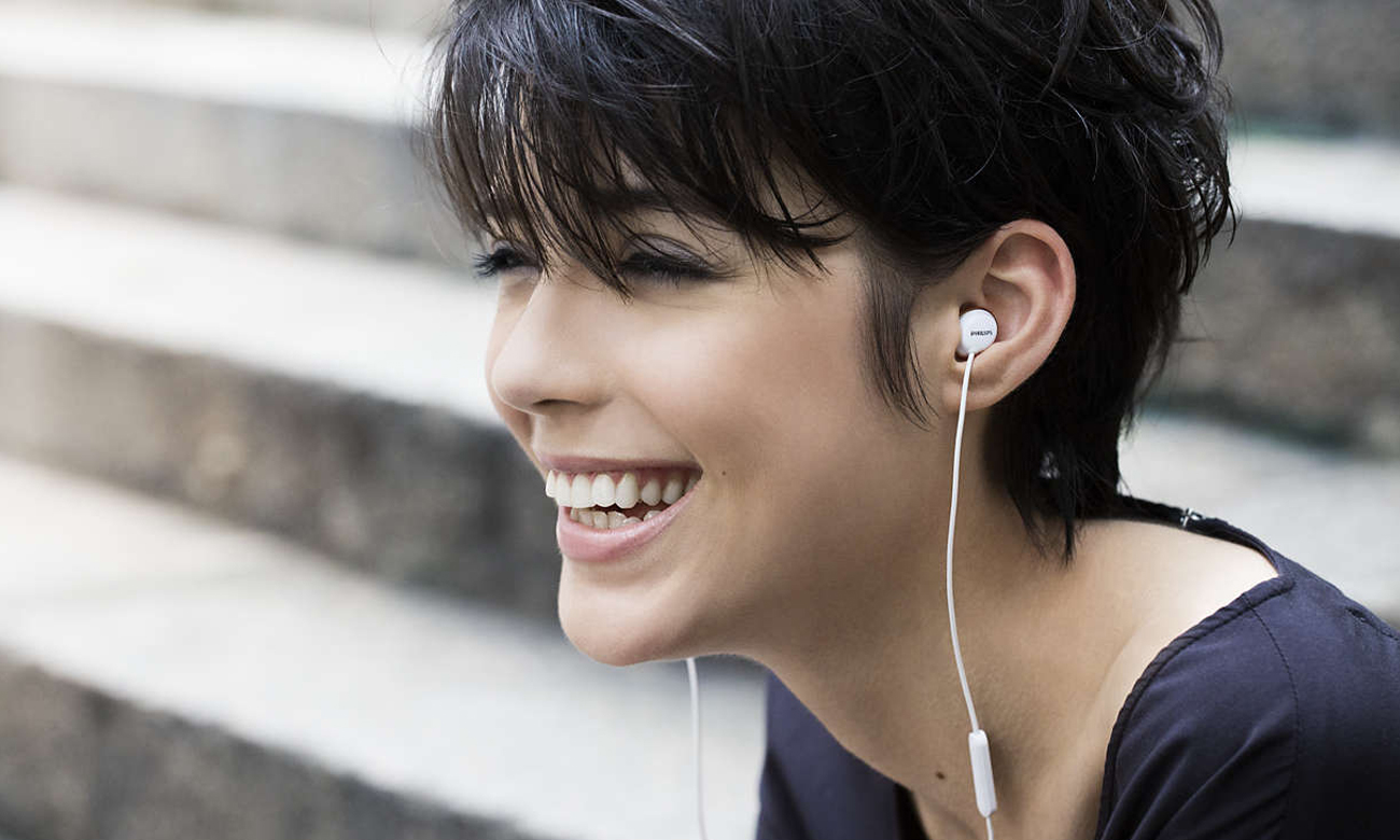 Stylowe słuchawki do smartfona Philips SHE4205WT