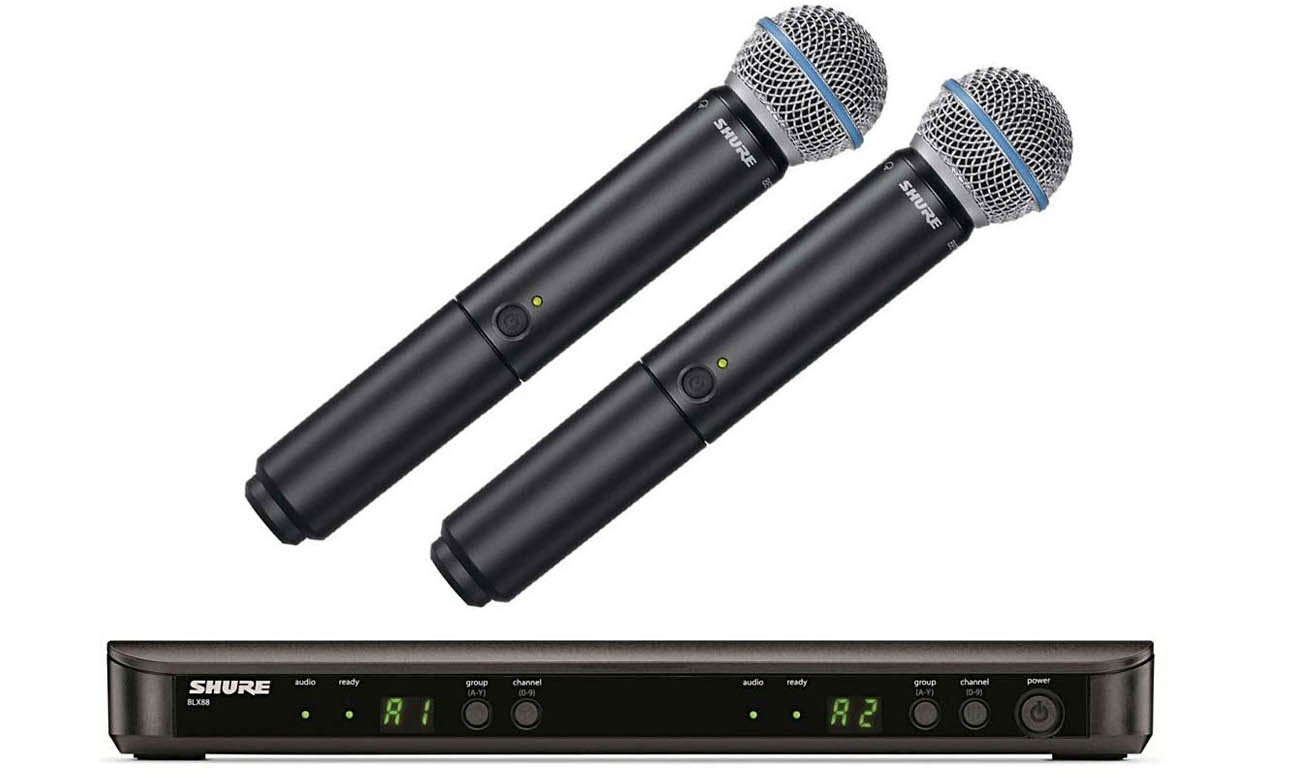 Podwójny wokalowy system bezprzewodowy Shure BLX288/B58