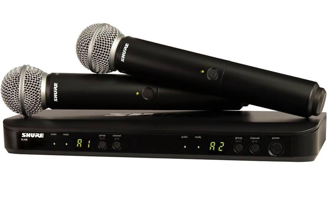 Podwójny wokalowy system bezprzewodowy Shure BLX288E/SM58