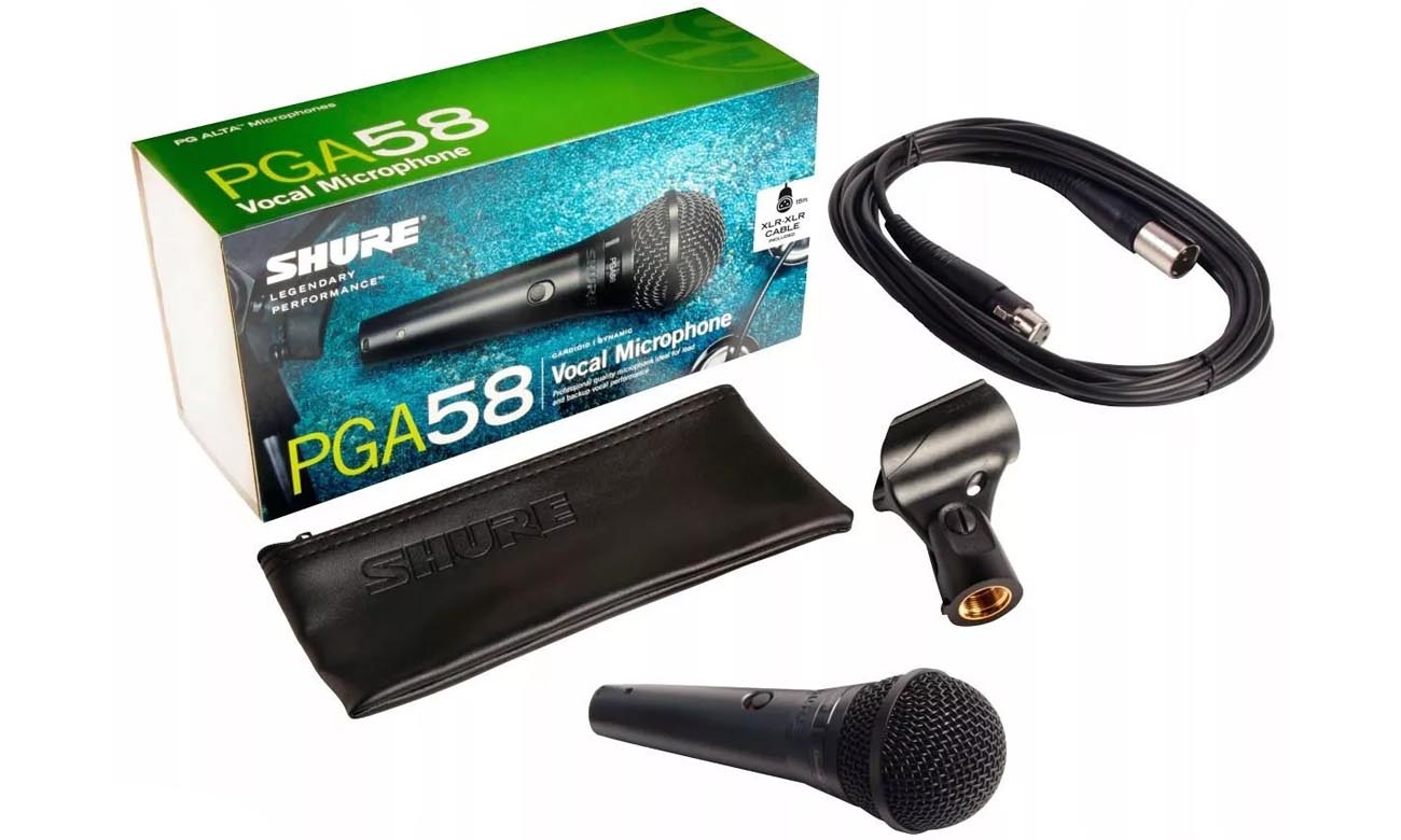 Mikrofon z kablem XLR-XLR Shure PGA58