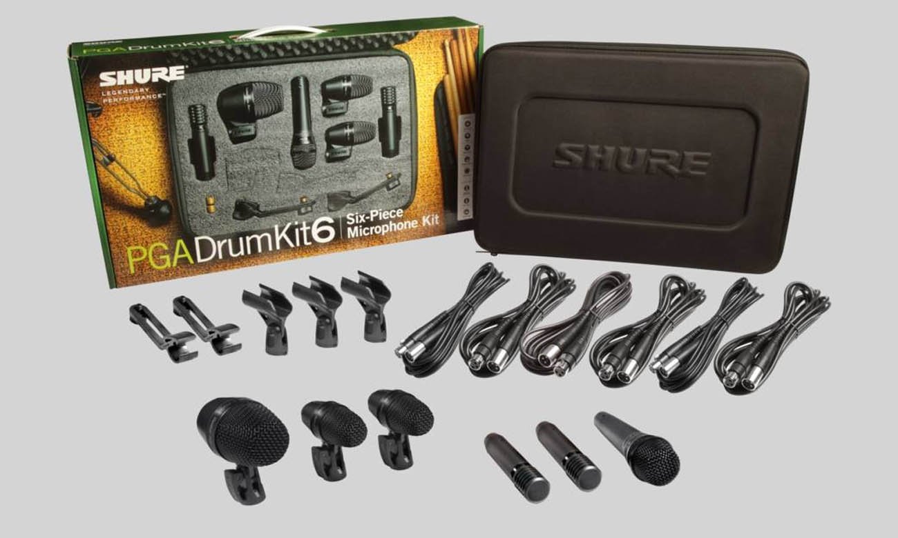 Rozszerzony zestaw mikrofonów perkusyjnych Shure PGADRUMKIT6