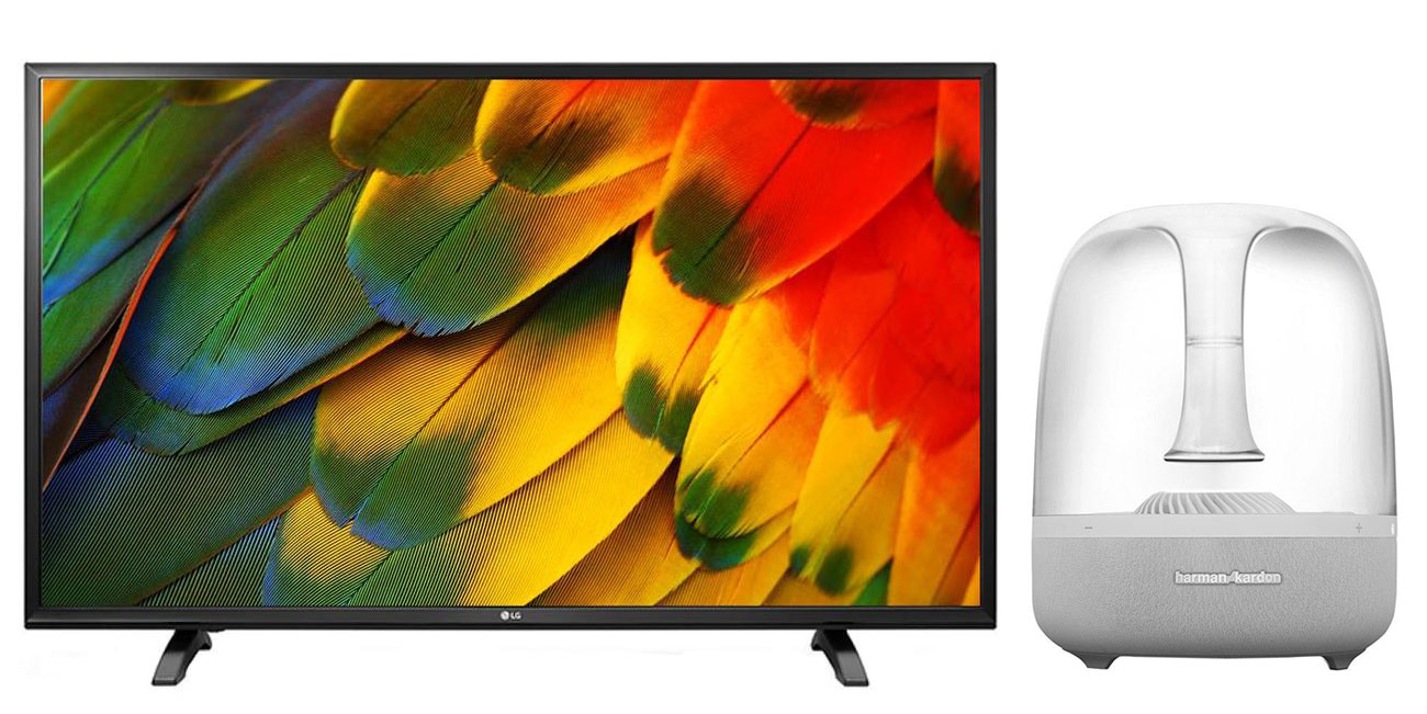 Telewizor LG i głośnik Harman Kardon