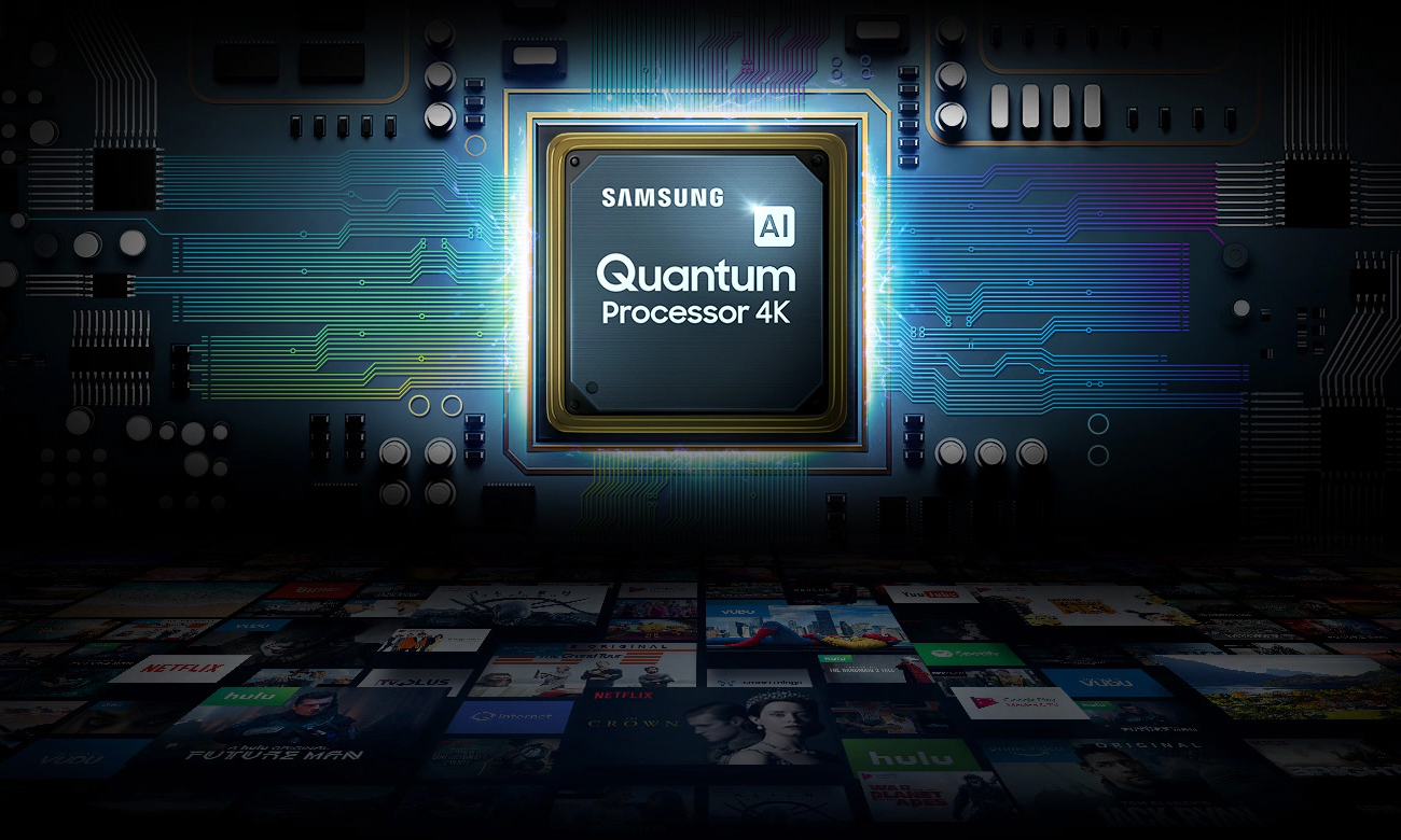Wydajny procesor przetwarzania obrazu w telewizorze Samsung QE55Q74TA