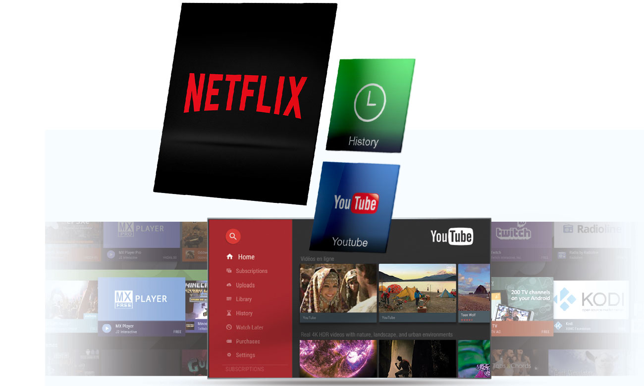 Dostęp do platform filmowych z telewizorem TCL U55P6006