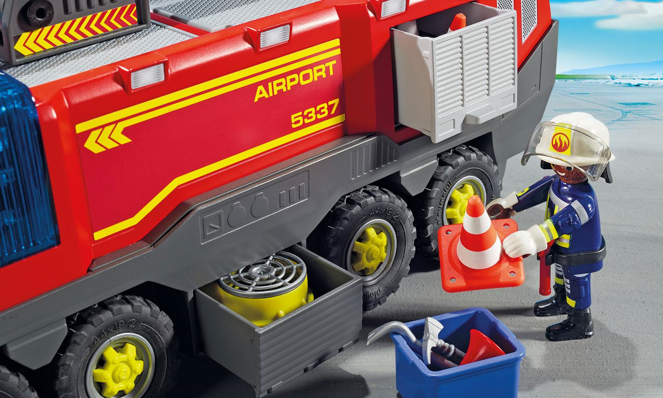 Zestaw PLAYMOBIL 5337 Pojazd Strażacki na lotnisku ze światłem