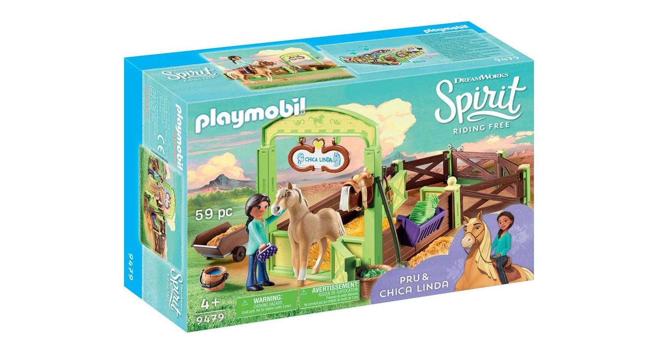 PLAYMOBIL® Spirit Riding Free - Boks stajenny Pru i Chica Linda 9479