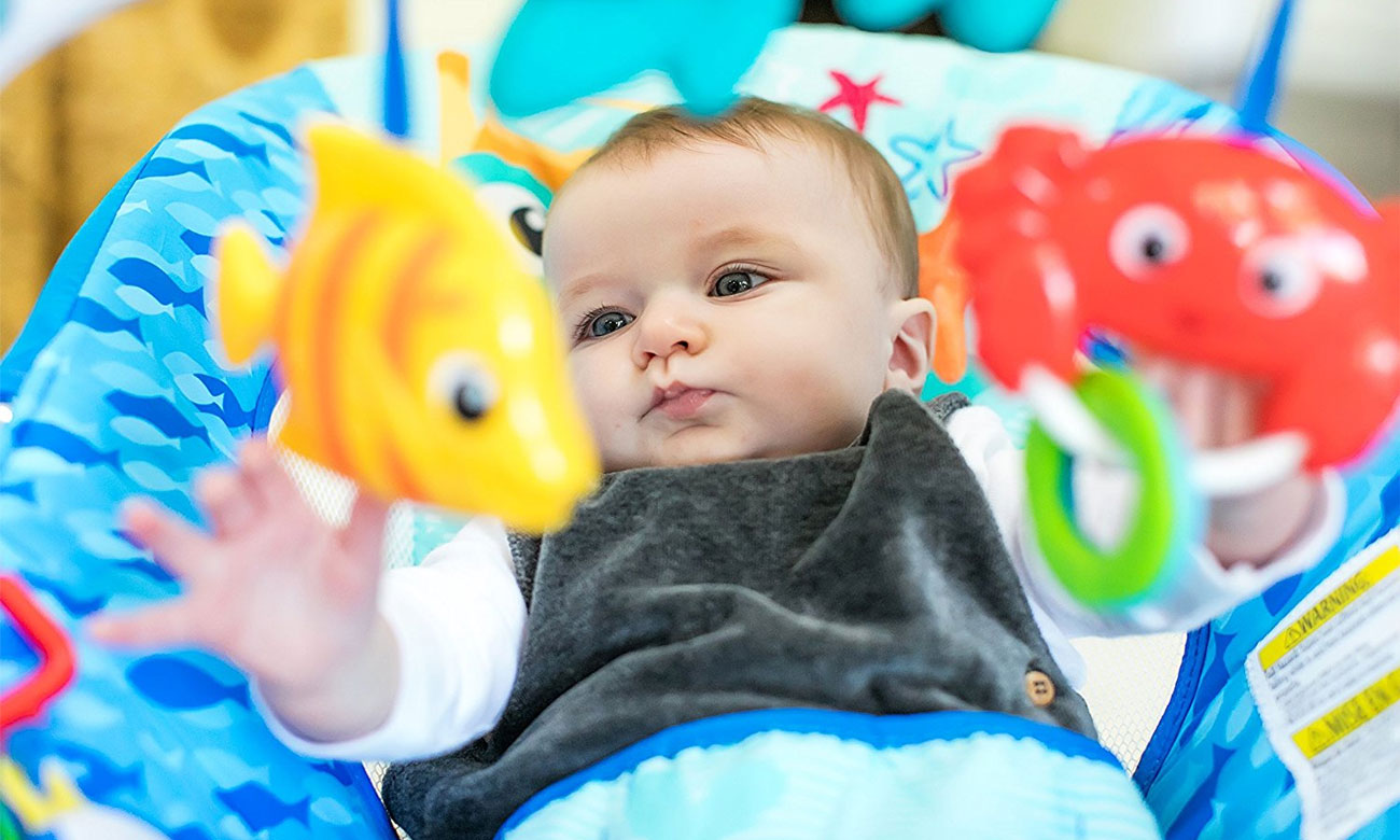 Bright Starts baby einstain leżaczek neptune