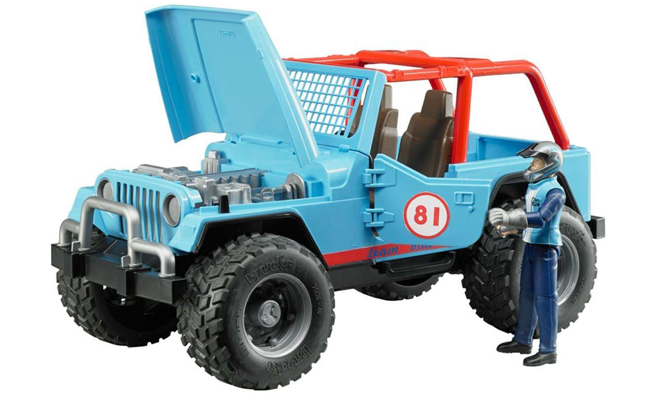 Bruder Jeep Cross Country Racer niebieski z figurką