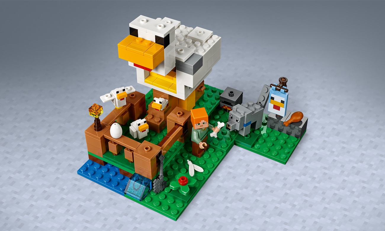 zestaw lego minecraft z kurnikiem