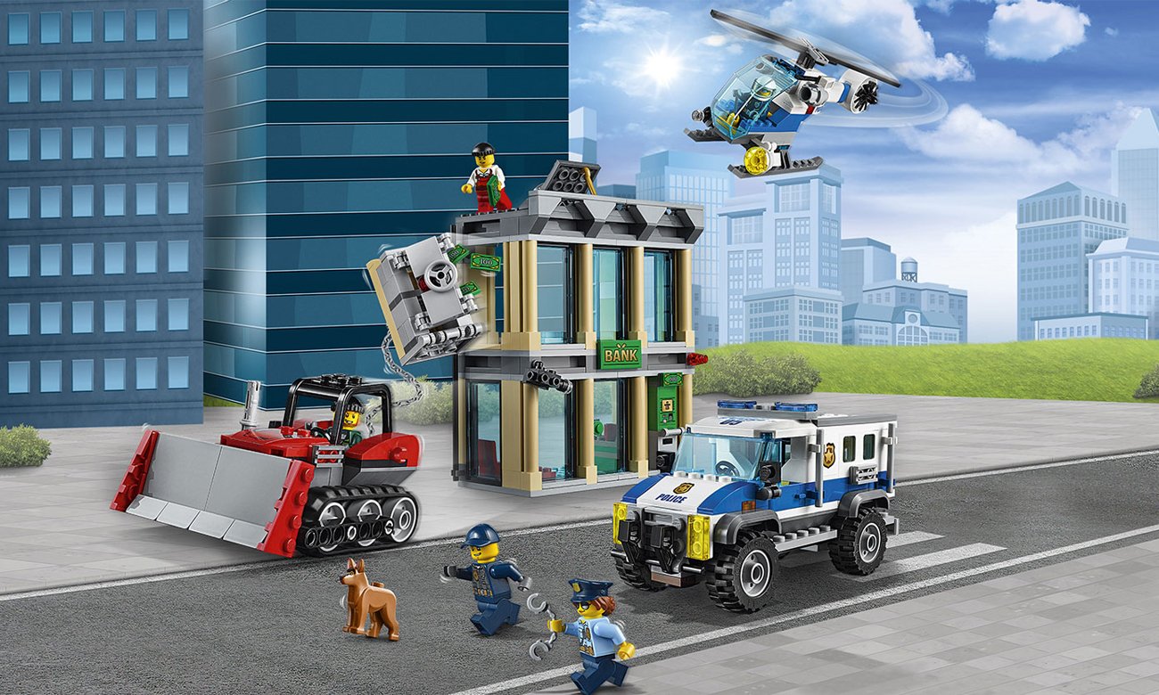 Lego City Włamanie buldożerem