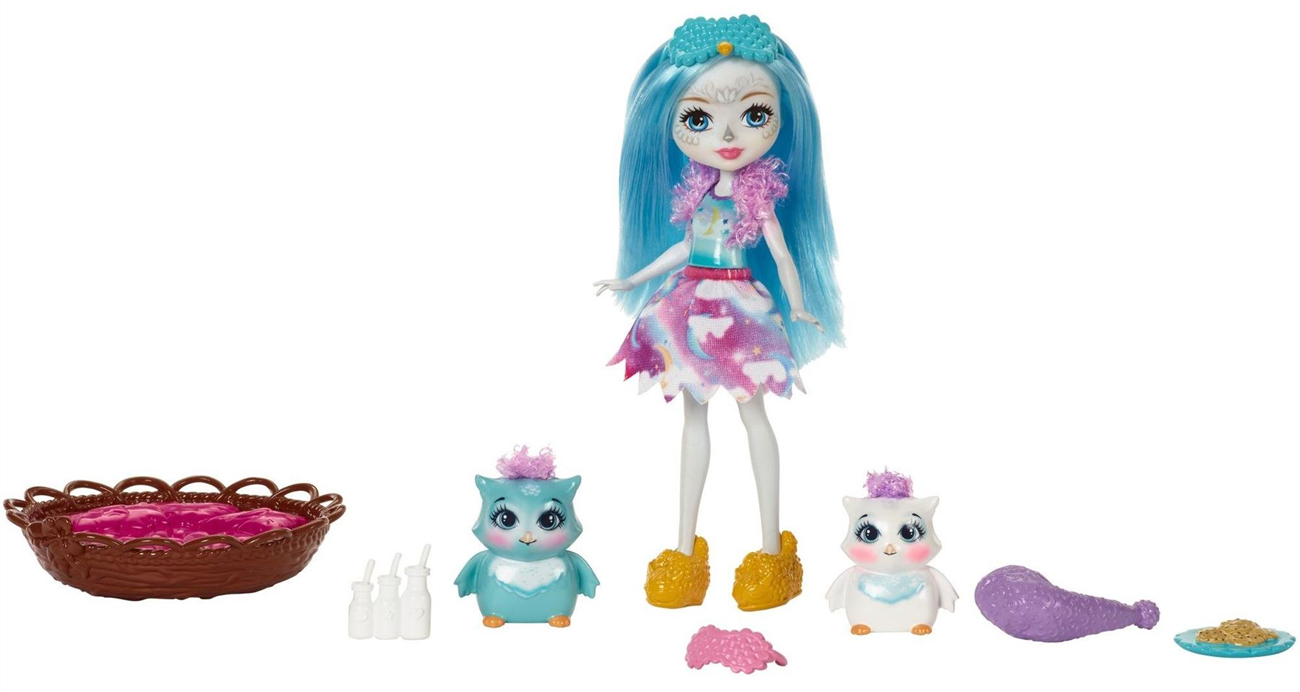 Mattel Bajeczki sóweczki, lalka z figurkami i akcesoriami