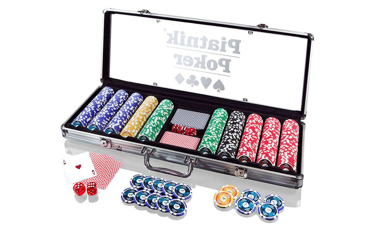 Żetony pokerowe walizka zestaw