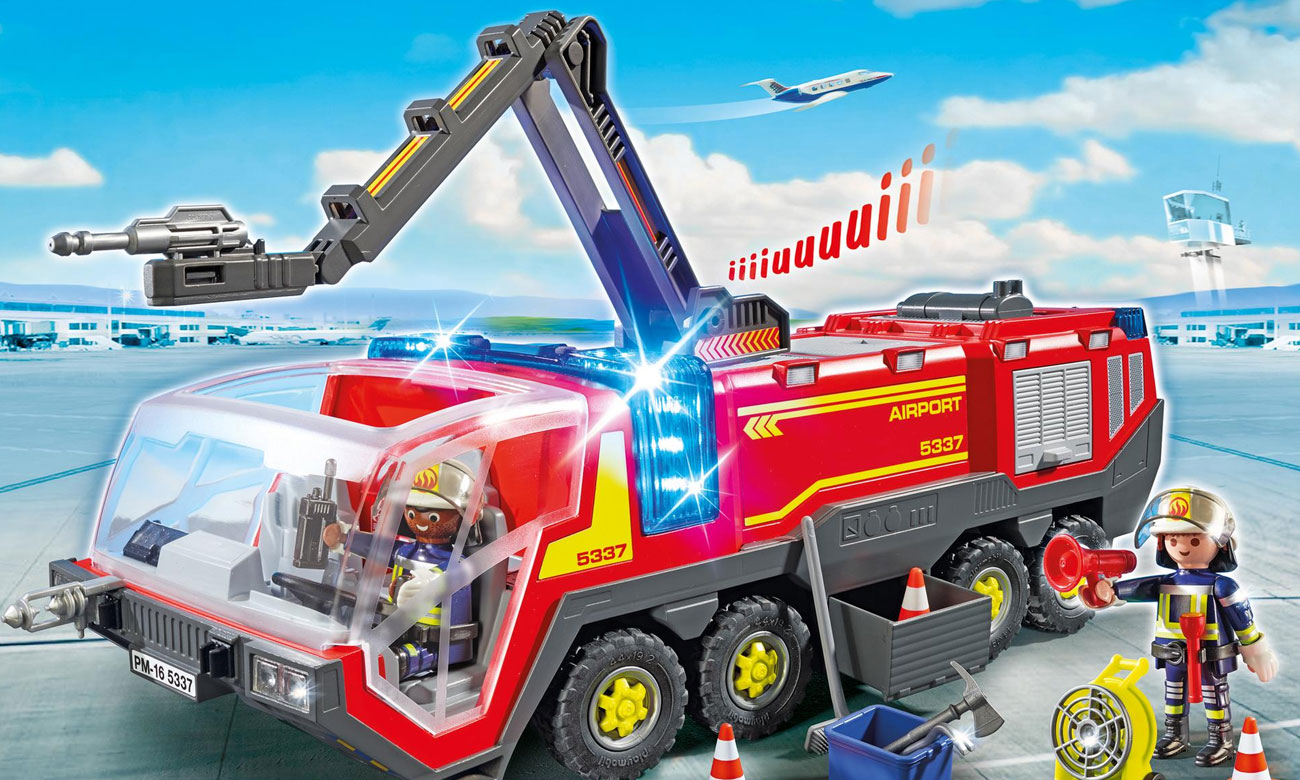PLAYMOBIL Pojazd Strażacki na lotnisku ze światłem