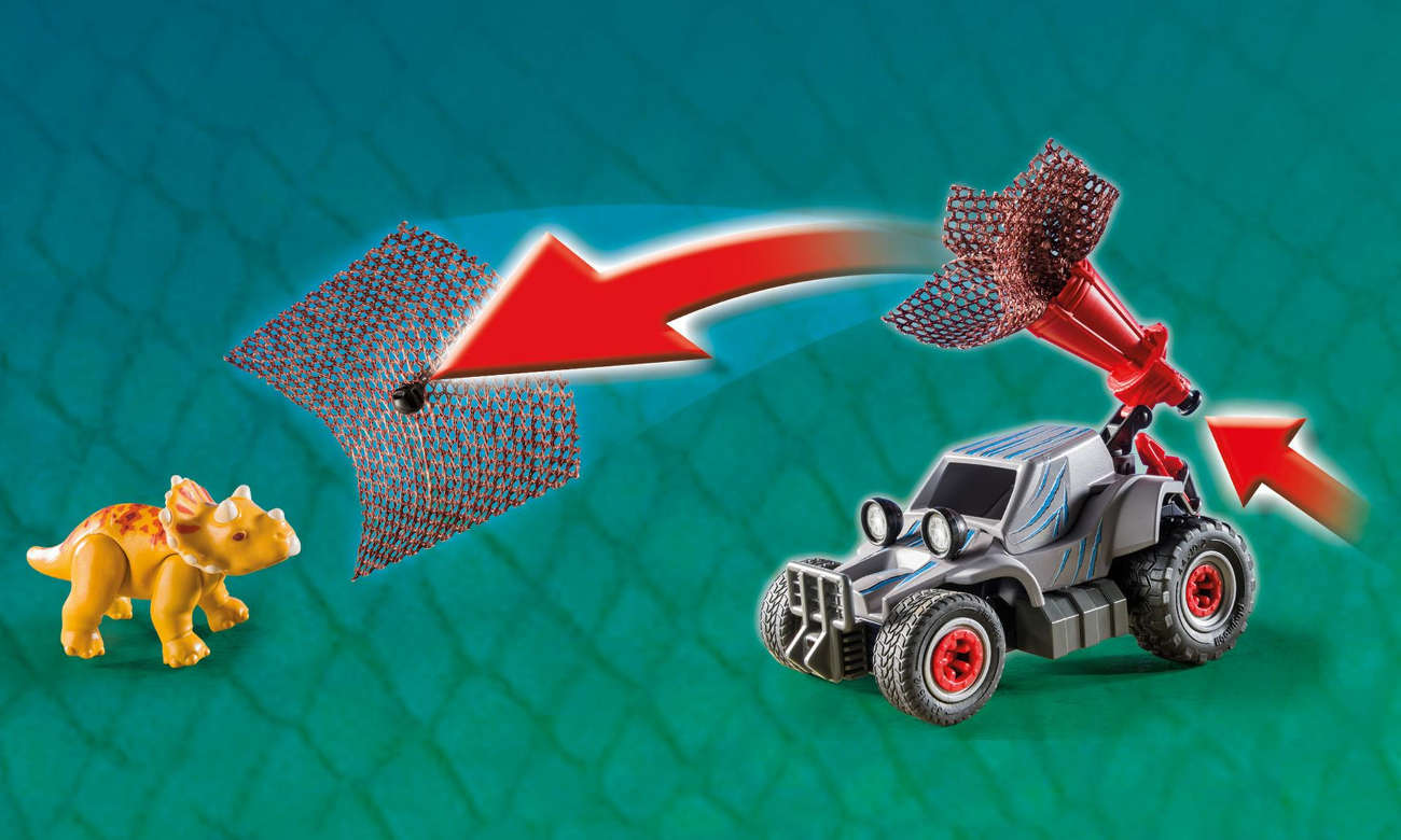 Klocki PLAYMOBIL® Samochód terenowy z działającą wyrzutnią sieci 9434