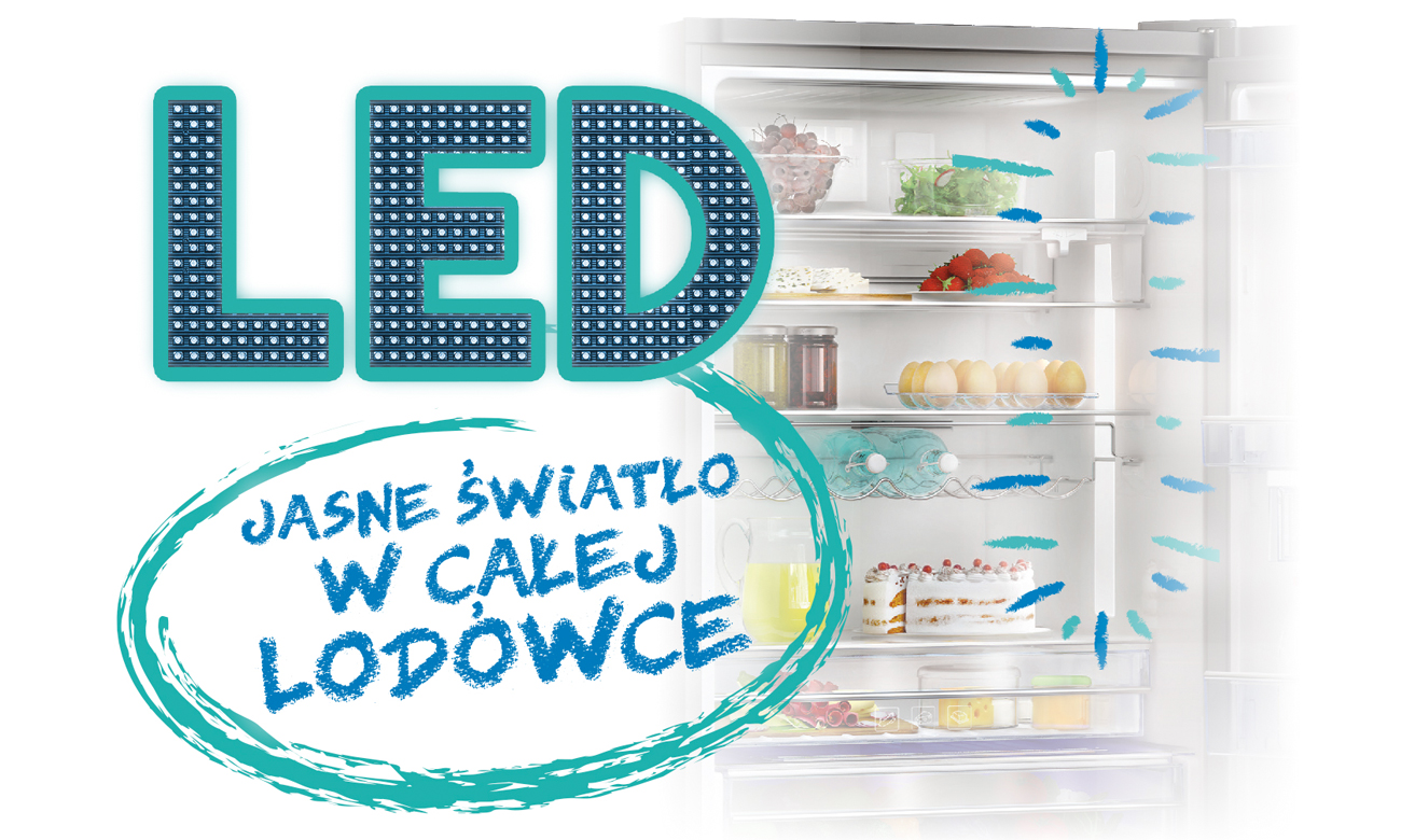 Oświetlenie LED w lodówce Beko CNA365KC0X