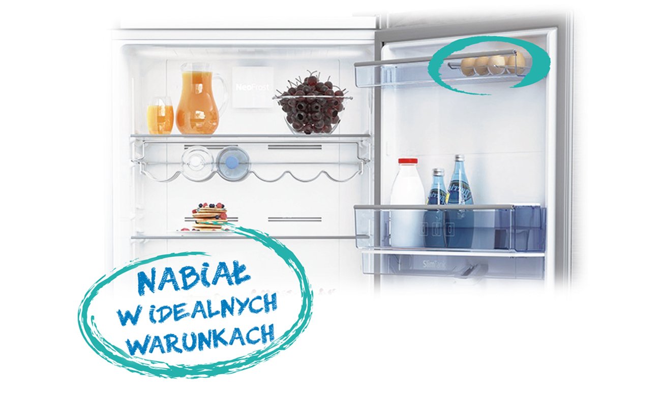 Pojemnik na warzywa i owoce w lodówce Beko RCSA365K21X