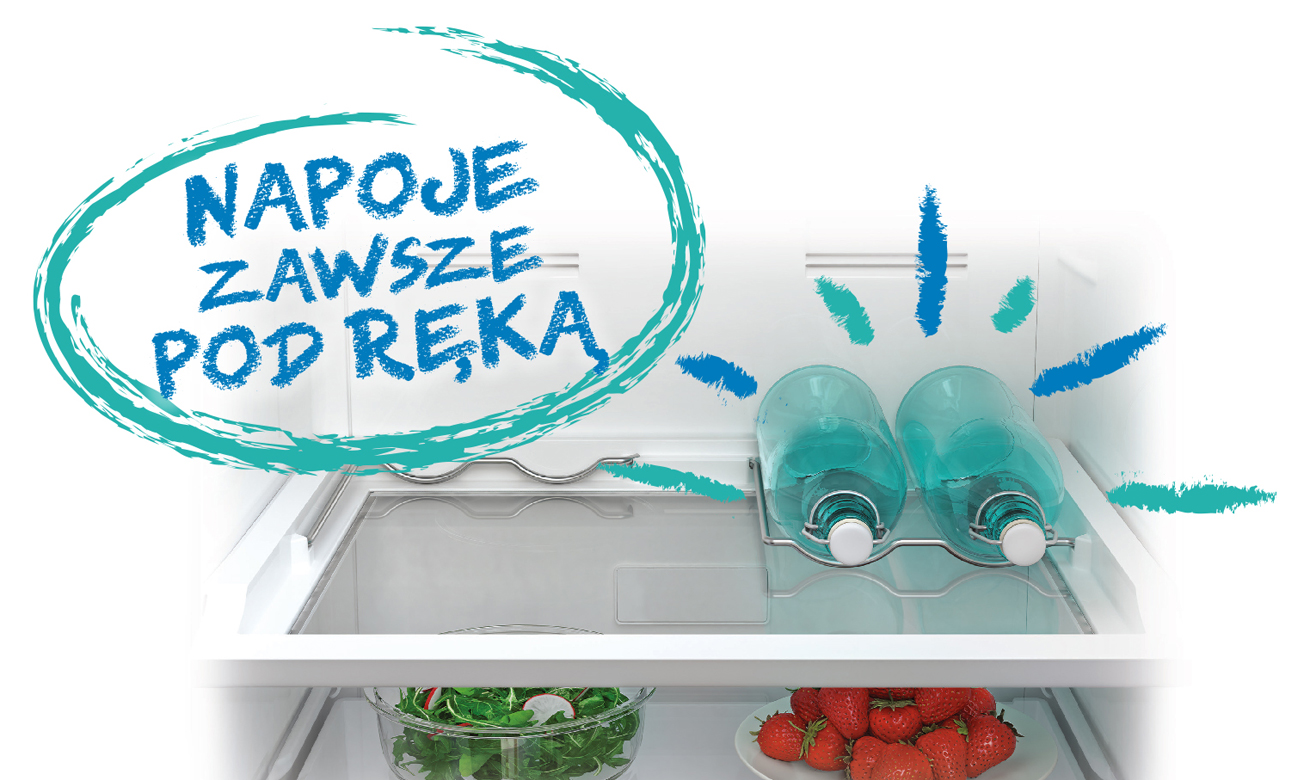 Uchwyt na butelki w lodówce Beko CSA29022X