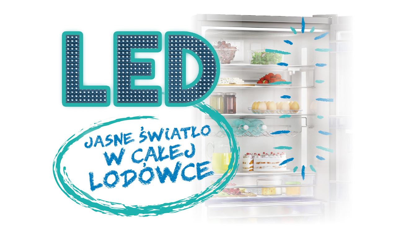 Oświetlenie LED w lodówce Beko CSA300M20X