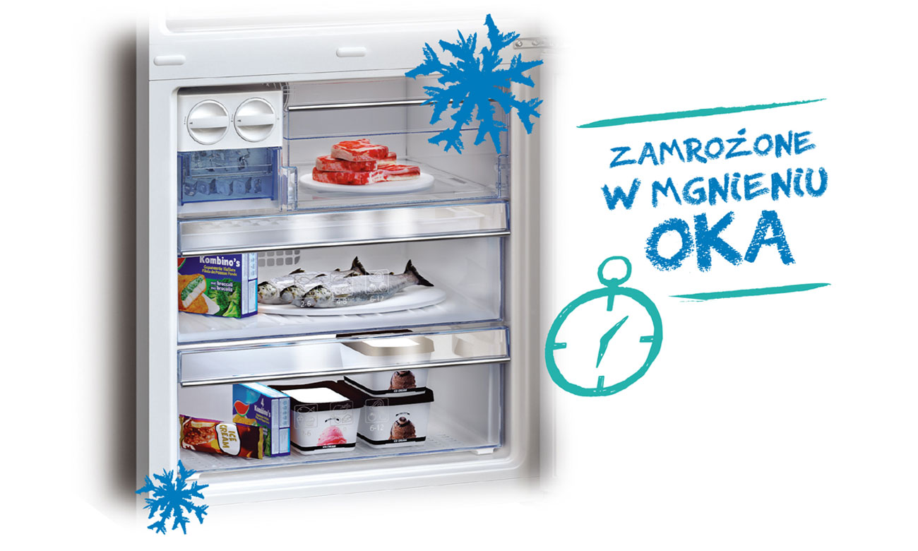 Szybkie mrożenie w lodówce Beko GN1306220ZDX