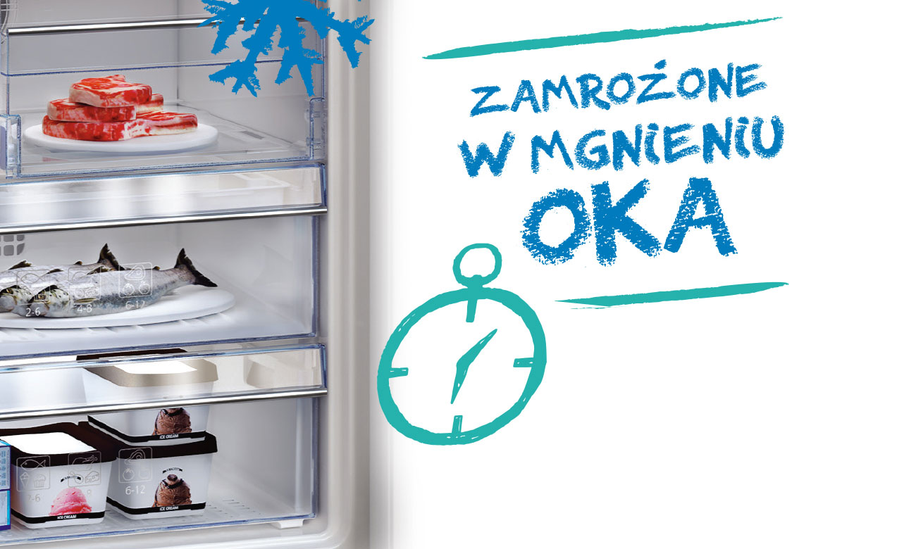 Szybkie mrożenie w lodówce Beko GN163130X