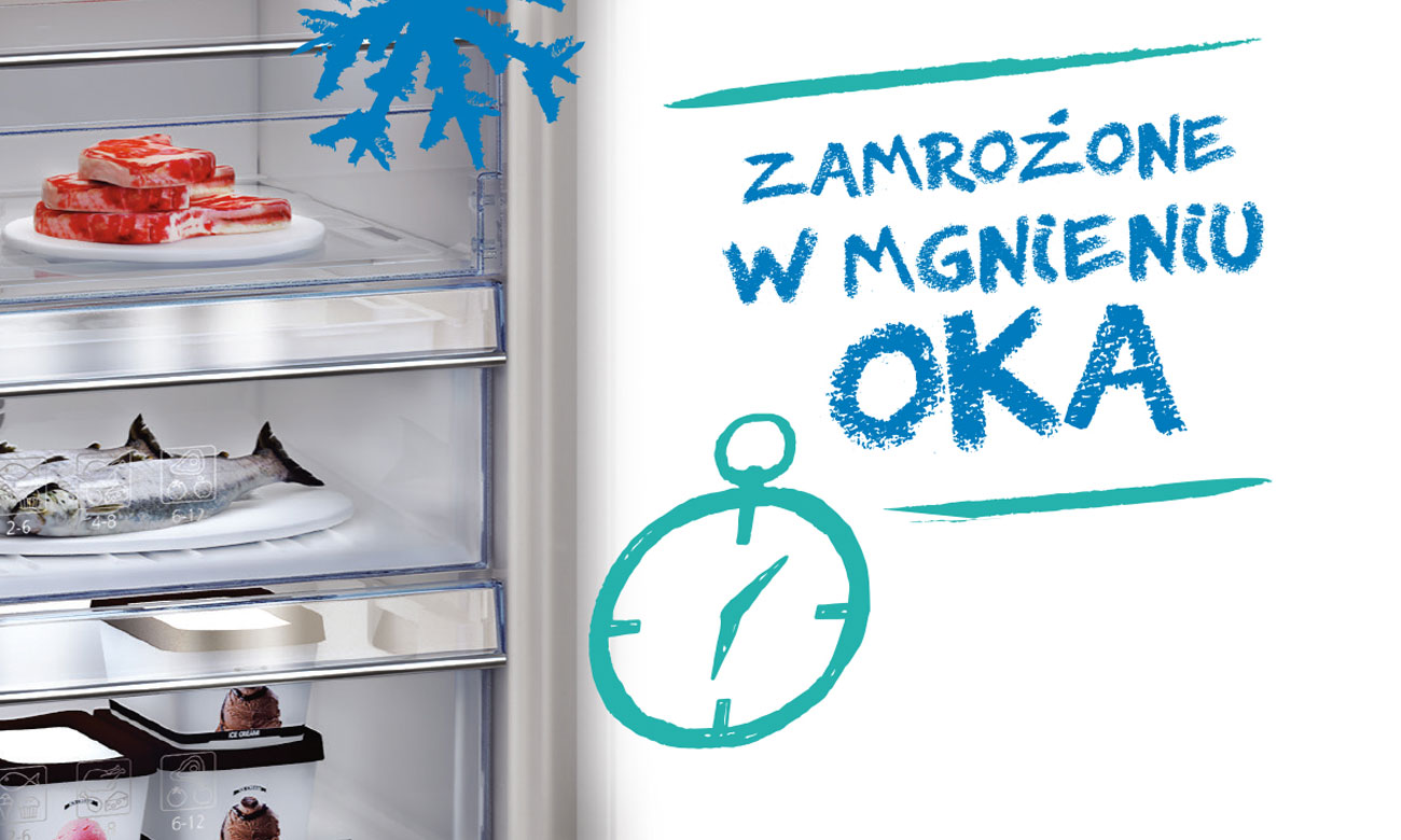 Szybkie mrożenie w lodówce Beko GNE134621X