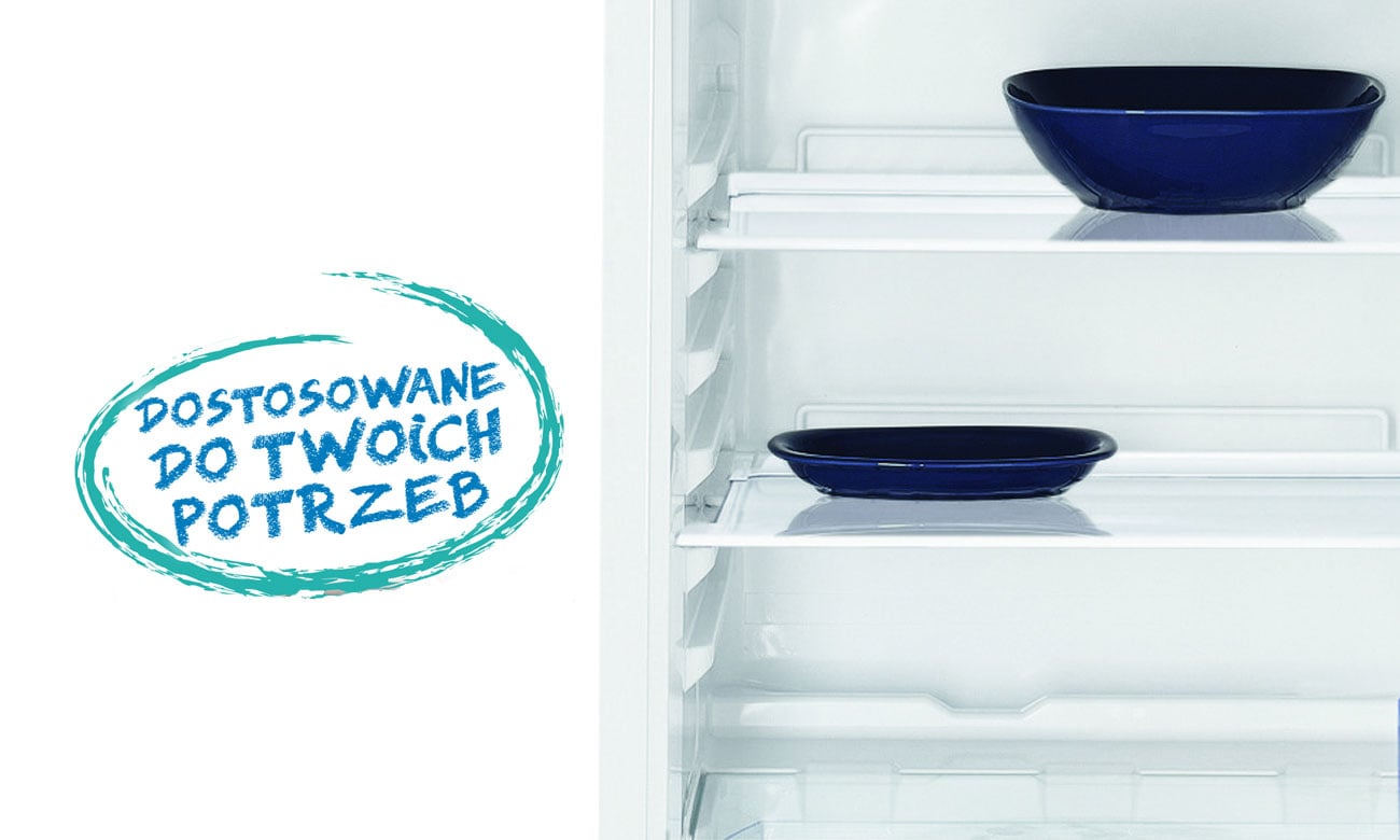 Szklane półki w lodówce Beko RDM6126