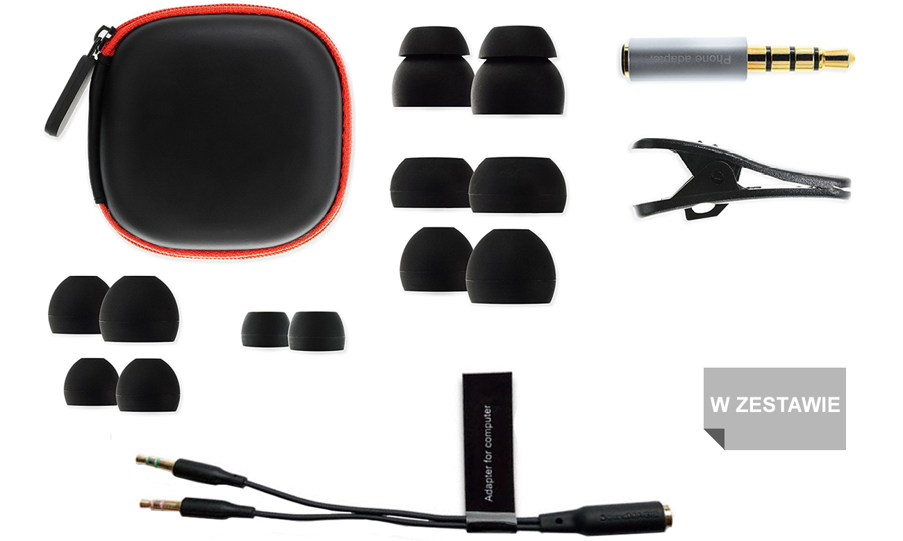 Silikonowe końcówki i etui do SoundMagic E10C