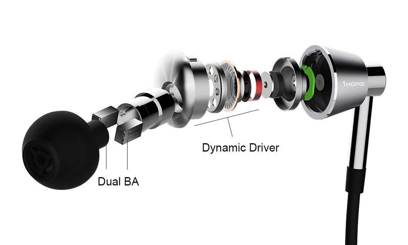 Słuchawki dokanałowe 1MORE E1001BT Triple Driver