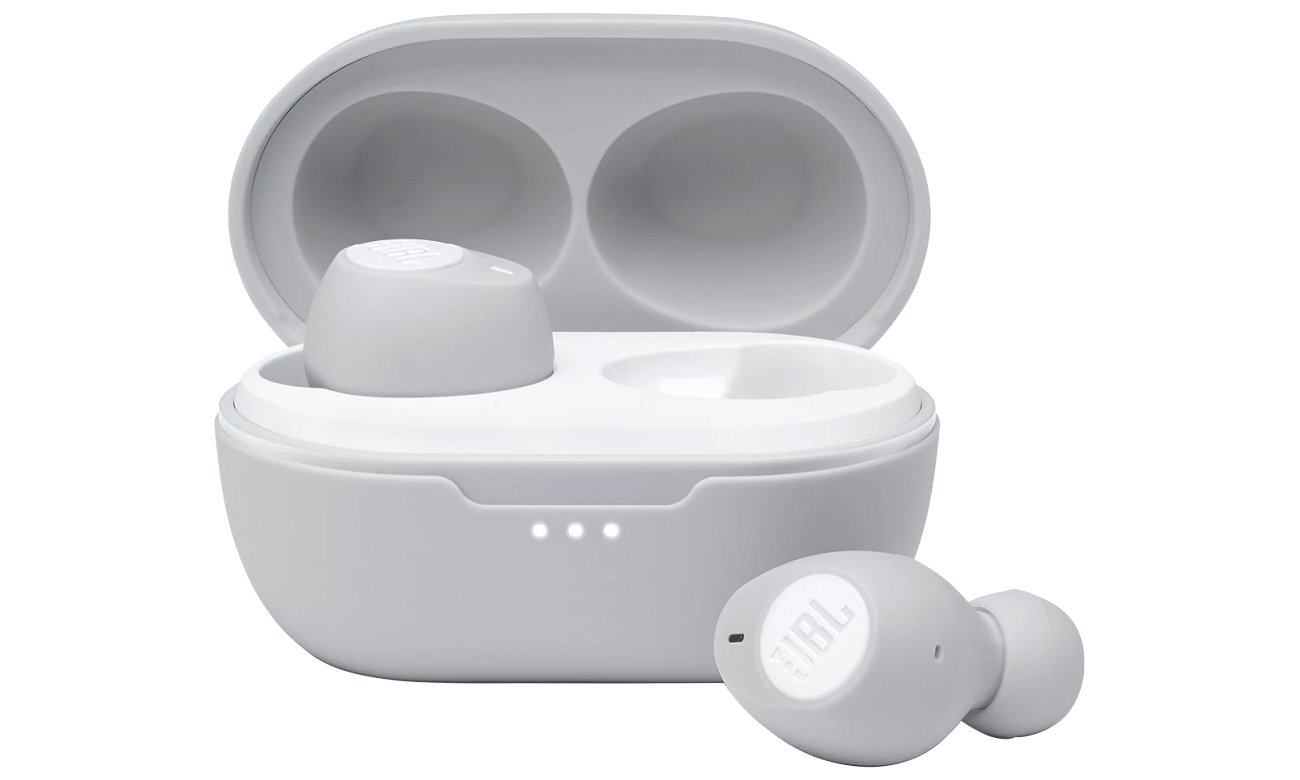 Małe słuchawki bezprzewodowe JBL Tune 115TWS białe