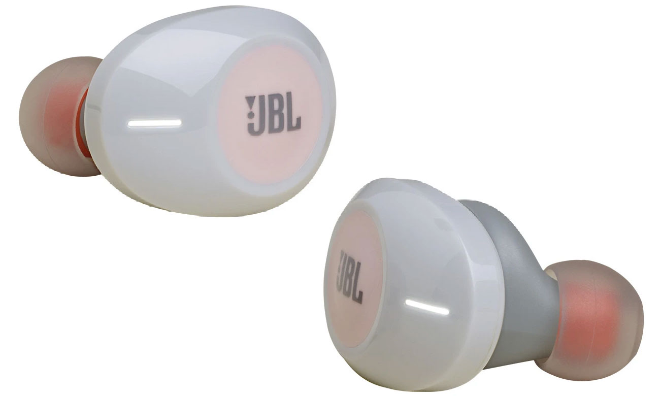 Małe słuchawki bezprzewodowe JBL Tune 120TWS różowe