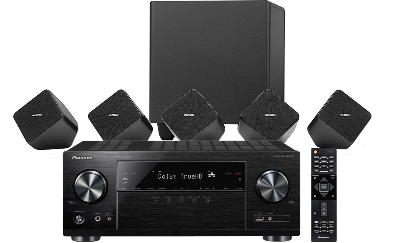 Zestaw 5.1 Pioneer VSX-831B i Denon SYS-2020