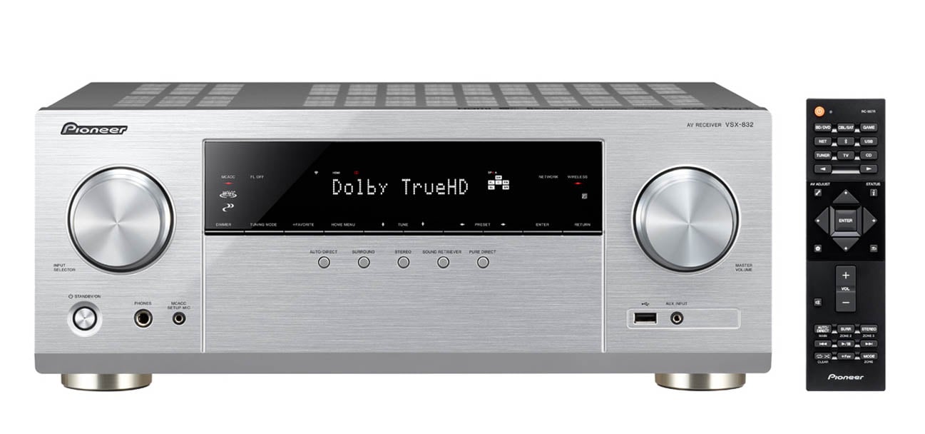 Amplituner Pioneer VSX-832 Srebrny