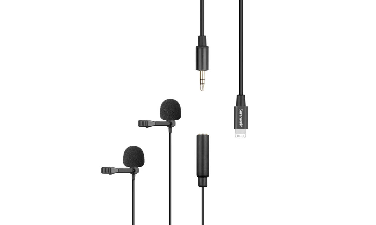 Podwójny Mikrofon krawatowy Saramonic LavMicro U1C iOS