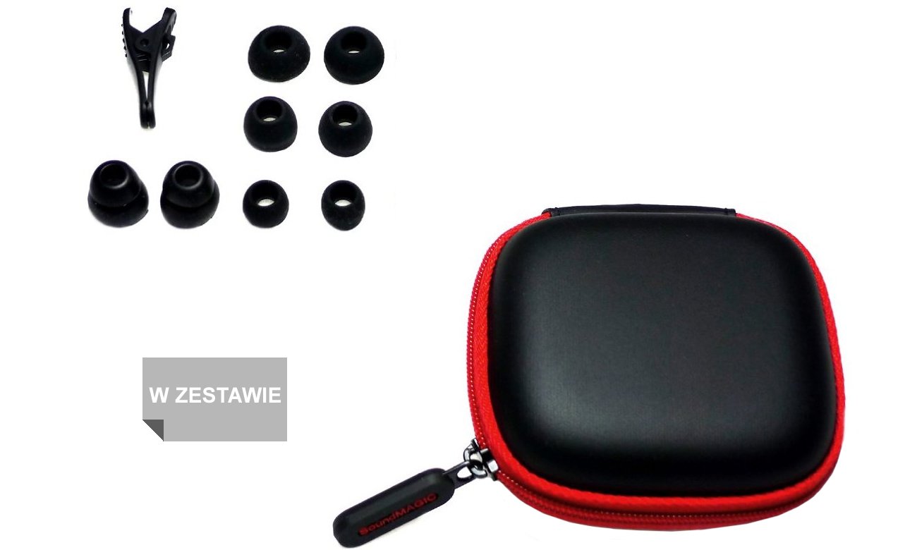Silikonowe końcówki i etui do SoundMagic E10